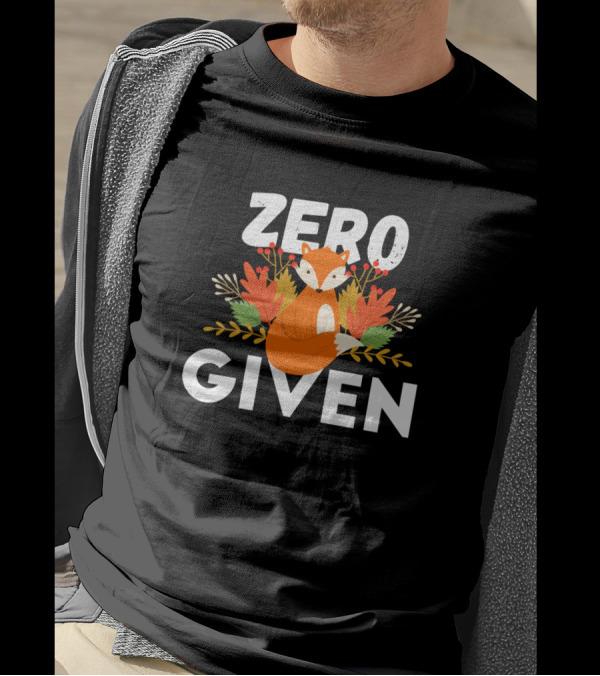 Zero Fox Given Cute Fox With Autumn Leaves T-Shirt