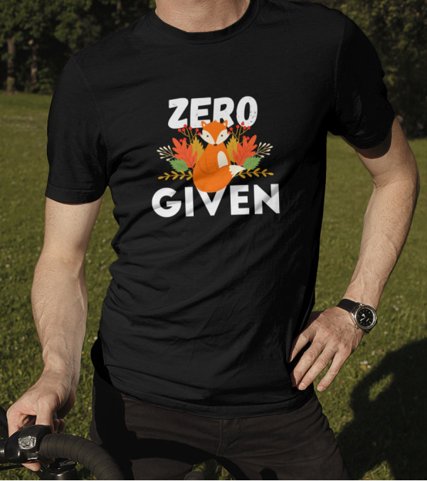 Zero Fox Given Cute Fox With Autumn Leaves T-Shirt