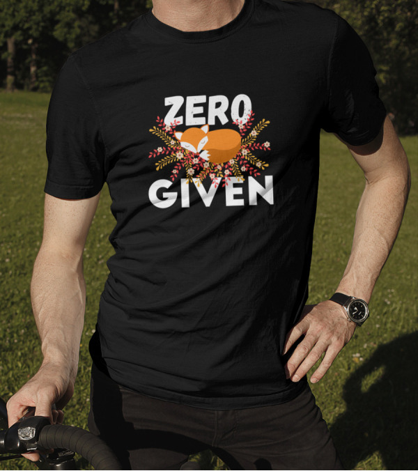 Zero Fox Given Cute Sleeping Fox Autumn Leaves T-Shirt