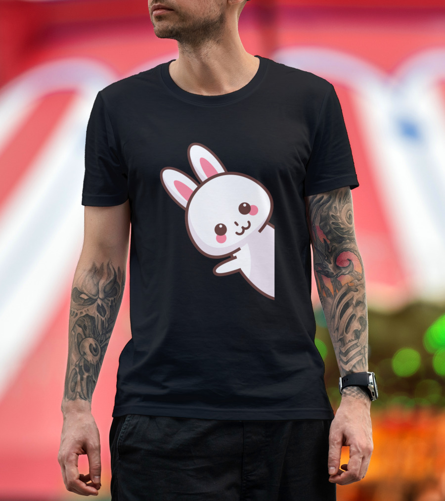 Hello Bunny Kawaii Peekaboo T-Shirt