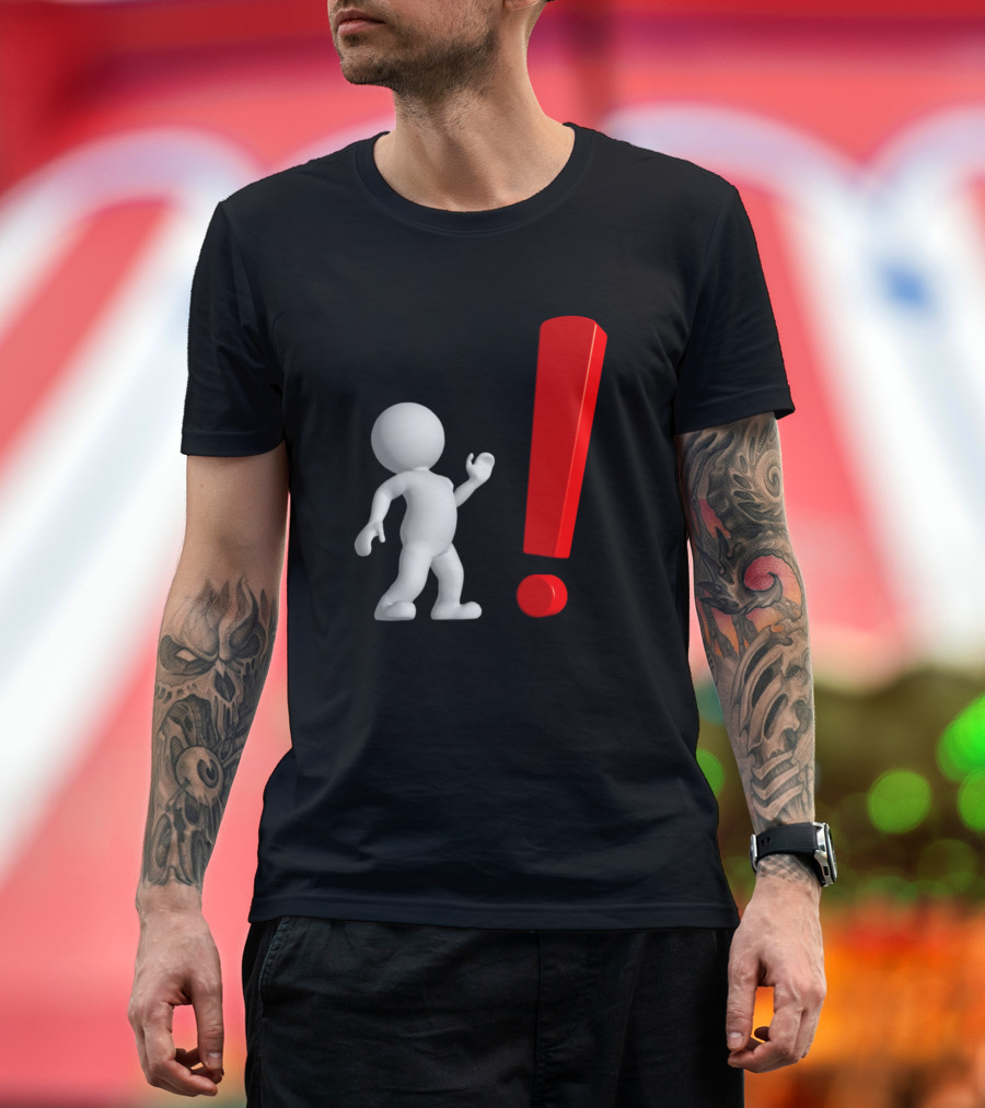 Avatar Exclamation Point 3D Figure T-Shirt