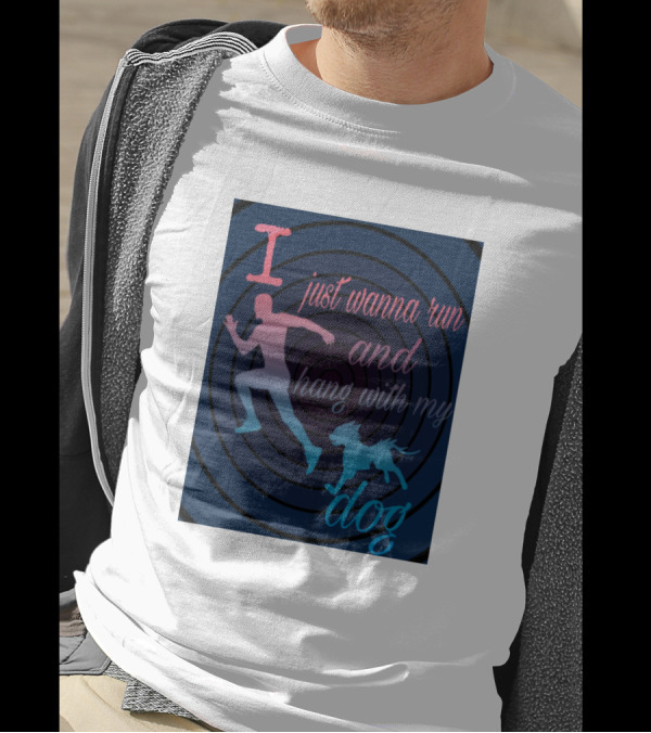 I Just Wanna Run And Hang With My Dog Spiral T-Shirt