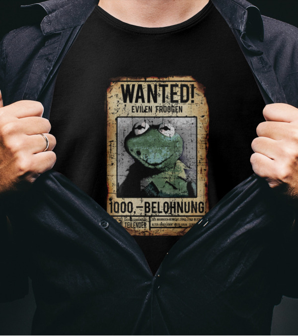 Wanted Poster Evilien Froogen 1000 Belohnung Muppets Most Wanted Of Constantine Distress T-Shirt
