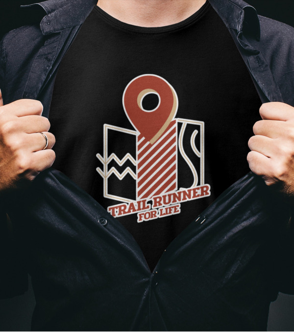 Trail Runner For Life Trail Running Map Symbol Collection T-Shirt