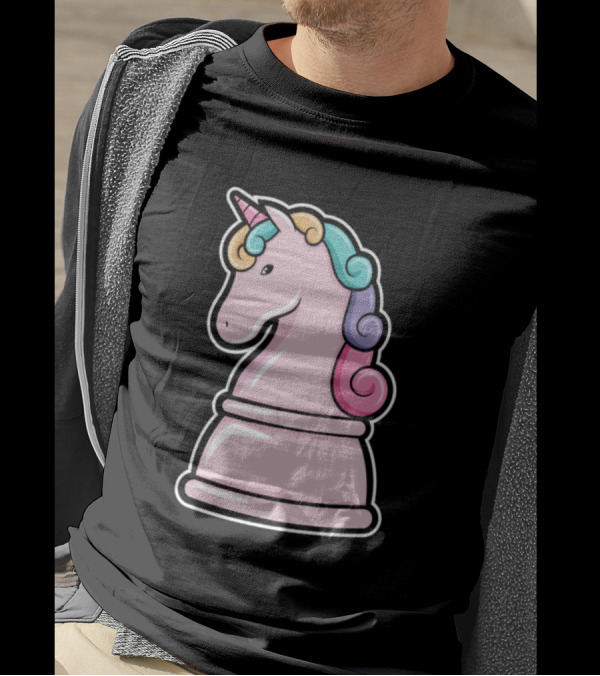 Unicorn Knight Horse Chess Piece Player T-Shirt