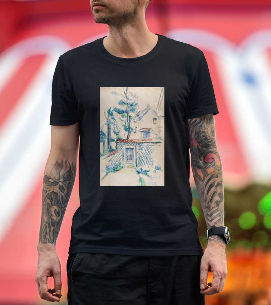 Paul Cezanne Entrée De Jardin Painting Landscape Sketch T-Shirt