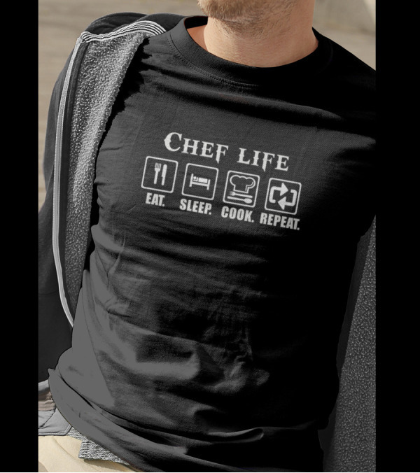 Chef Life Eat Sleep Cook Repeat Muppets Swedish Chef Pastry Chef T-Shirt