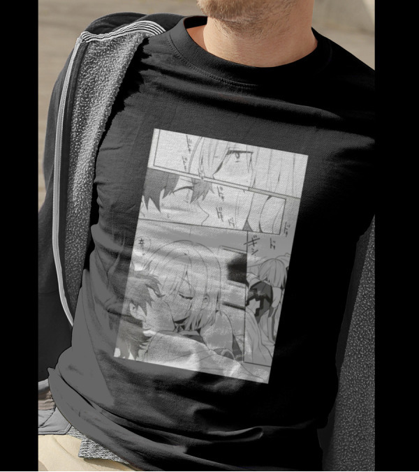 Darling In The Franxx Manga Panel Romantic Kiss Scene T-Shirt
