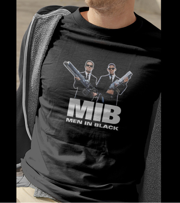 MIB Men In Black Agents Holding Weapons T-Shirt