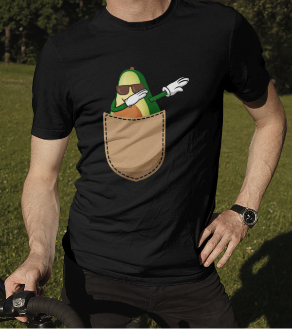 Aboocado Pocket Dab Avocado Say Hello To The World Funny Frui T-Shirt