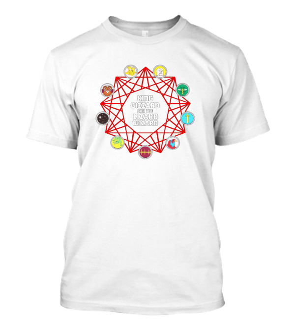 King Gizzard And The Lizard Wizard Polygon Badge Emblems T-Shirt