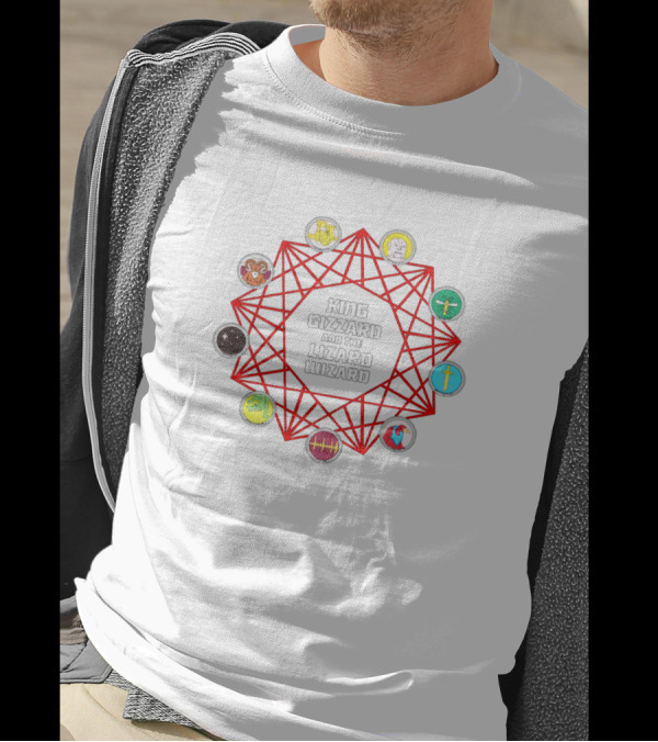 King Gizzard And The Lizard Wizard Polygon Badge Emblems T-Shirt