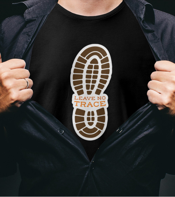 Leave No Trace Hiking Boot Print T-Shirt