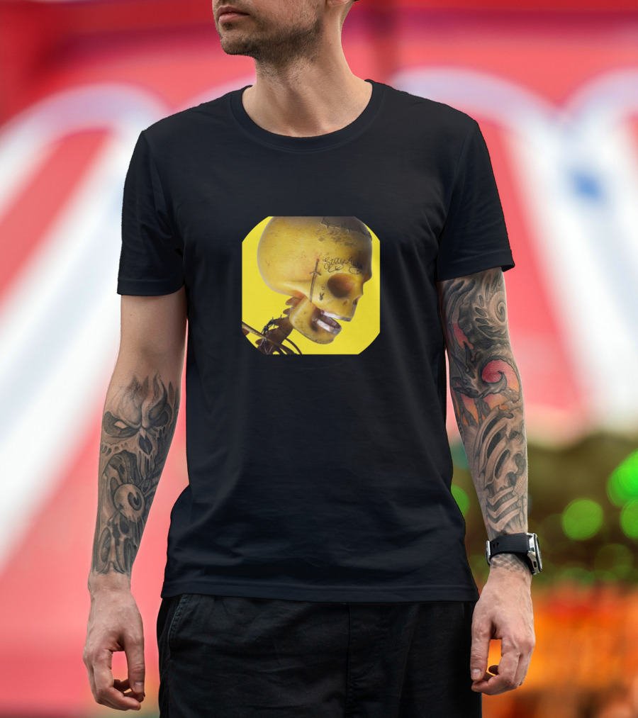 Post Malone Stay Away Yellow Skull T-Shirt