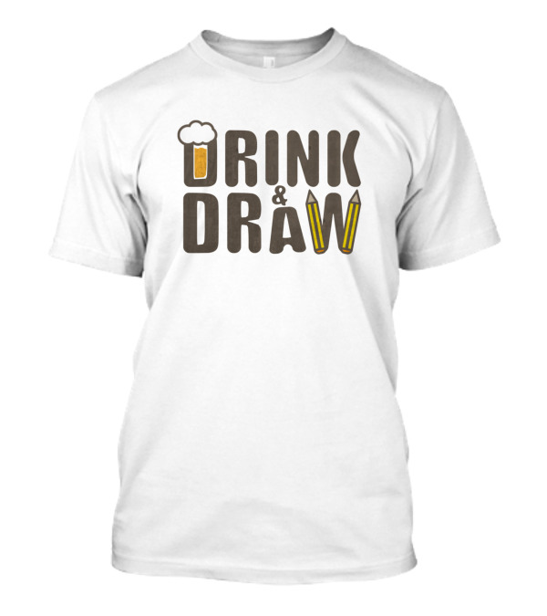 Drink And Draw Beer Pencil Duo T-Shirt
