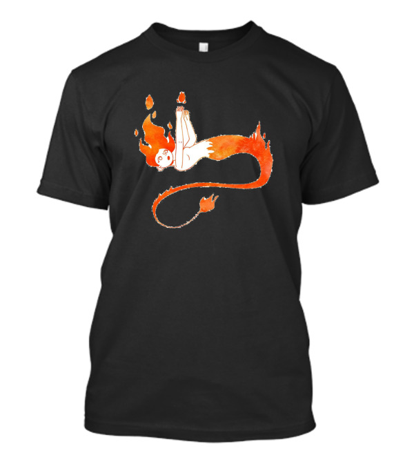 Lazy Animations Fire Spirit Floating In Flames T-Shirt