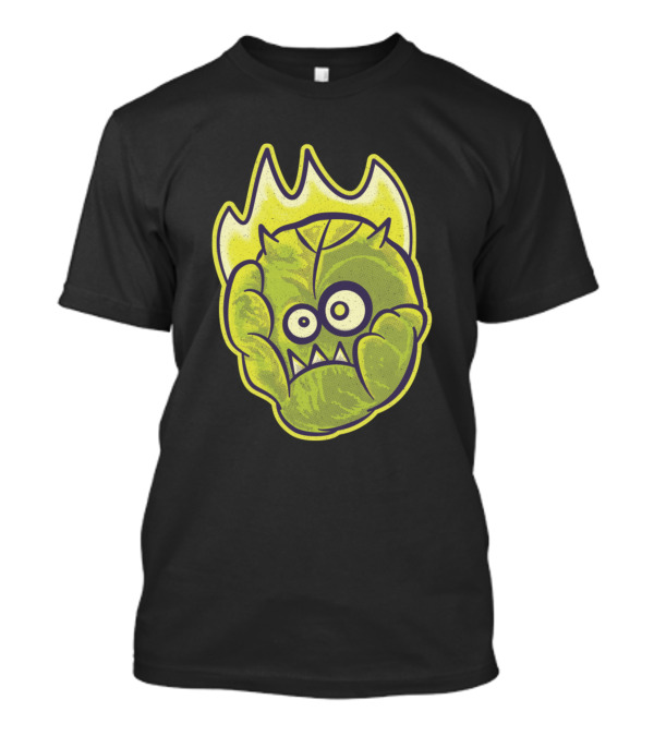 Dave Sprout Of Doom Angry Flaming Cabbage Face T-Shirt