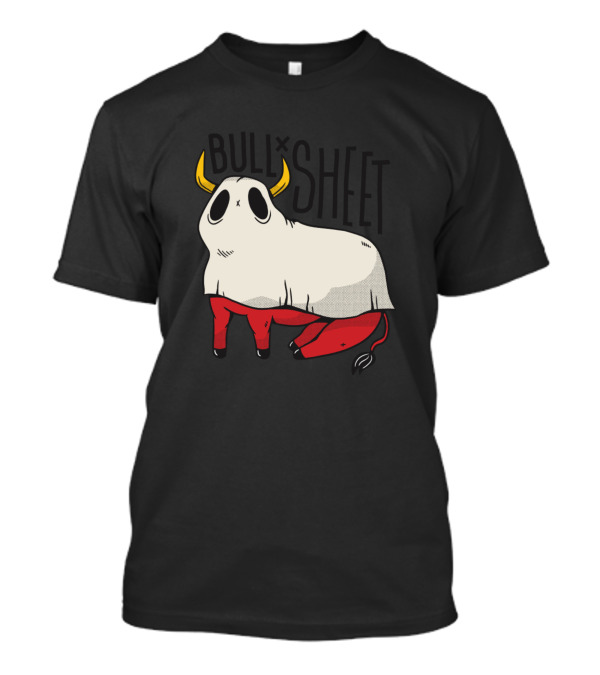 Bull Sheet Funny Ghost Bull Covered In Sheet T-Shirt