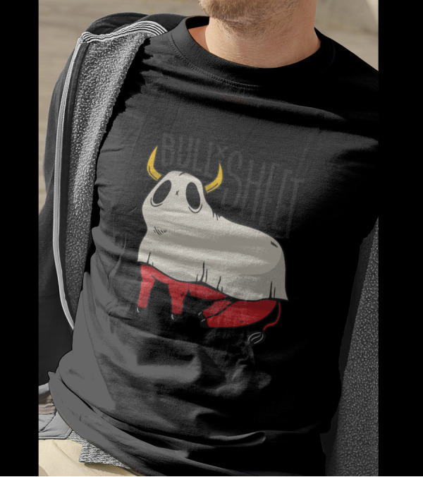 Bull Sheet Funny Ghost Bull Covered In Sheet T-Shirt