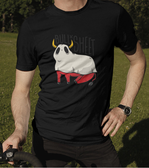 Bull Sheet Funny Ghost Bull Covered In Sheet T-Shirt