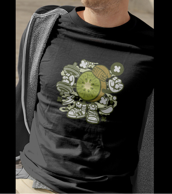 Kiwi Style Pop Culture And Animated Comics Character Elements T-Shirt