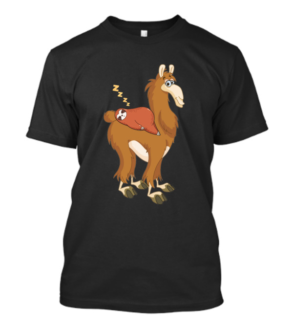 Llama With Sleeping Sloth Funny Llama Sloth Zzzz T-Shirt