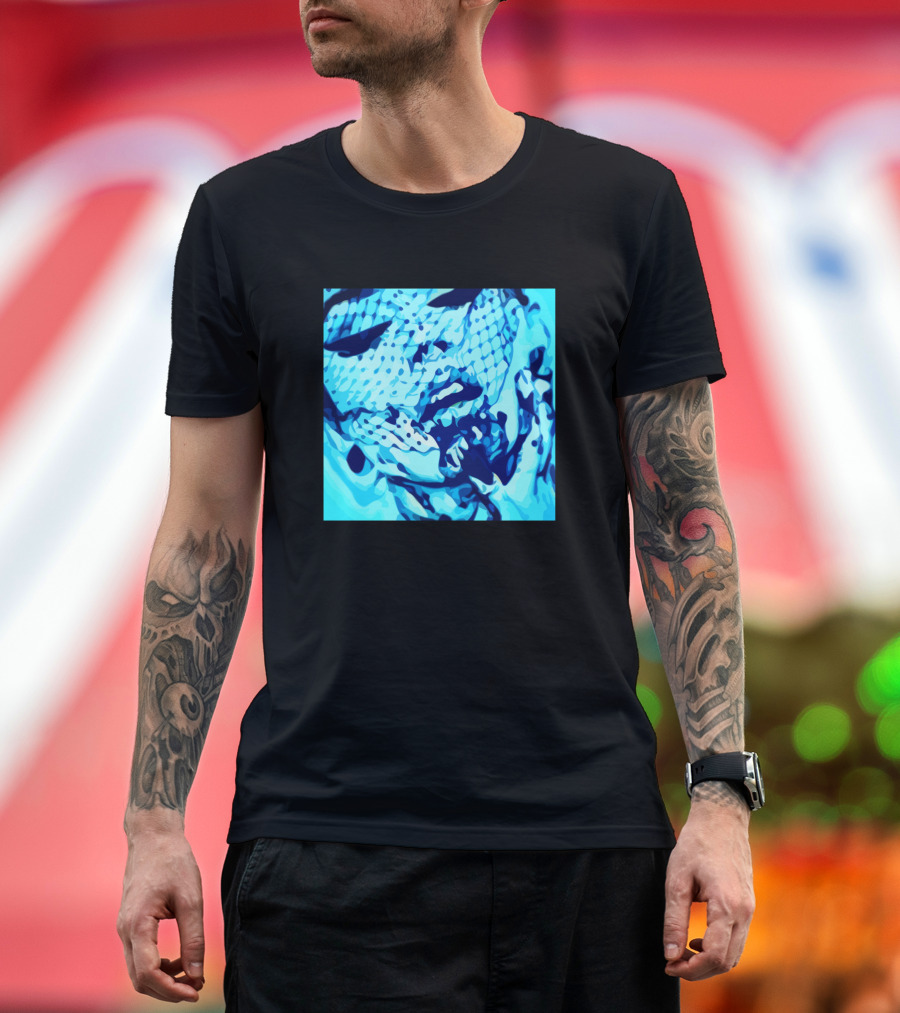 Netted Blue Face T-Shirt