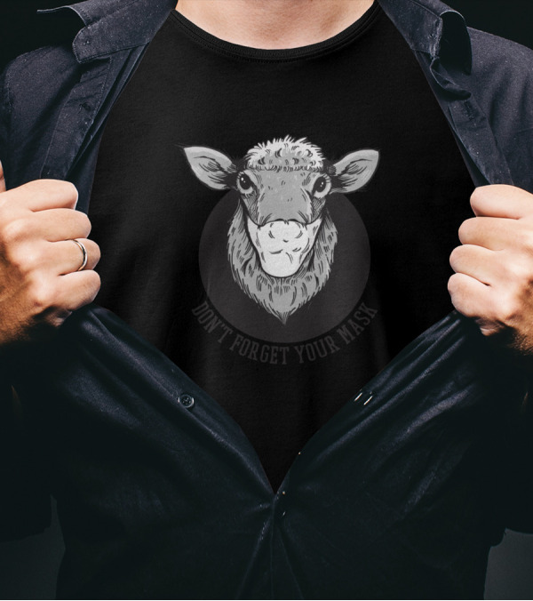 Sheep With Facemask Don't Forget Your Mask T-Shirt