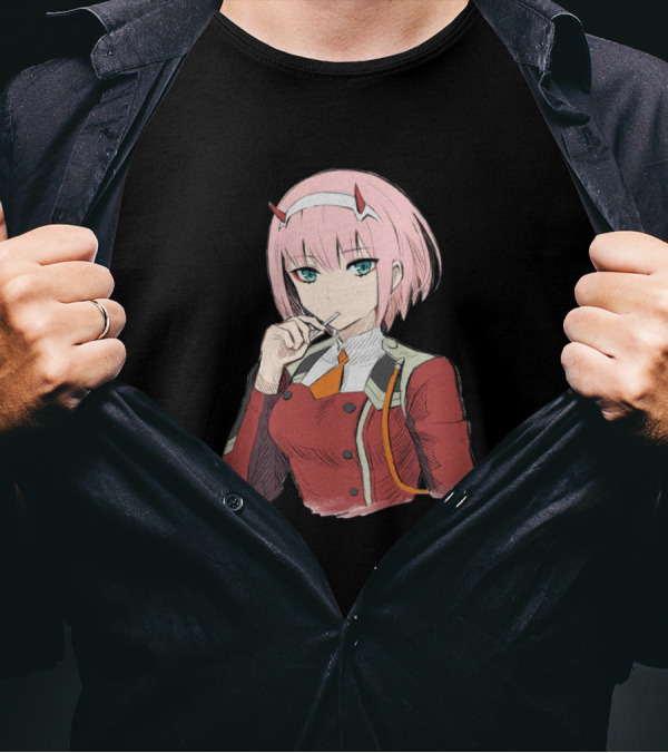 Zero Two Anime Waifu Darling In The Franxx Pink Hair Character T-Shirt