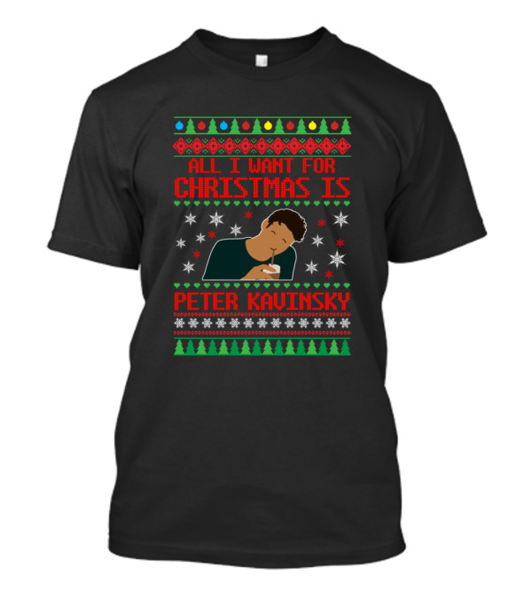 All I Want For Christmas Is Peter Kavinsky Festive Ugly T-Shirt