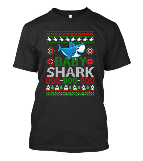 Baby Shark Doo Doo Doo Festive Holiday T-Shirt