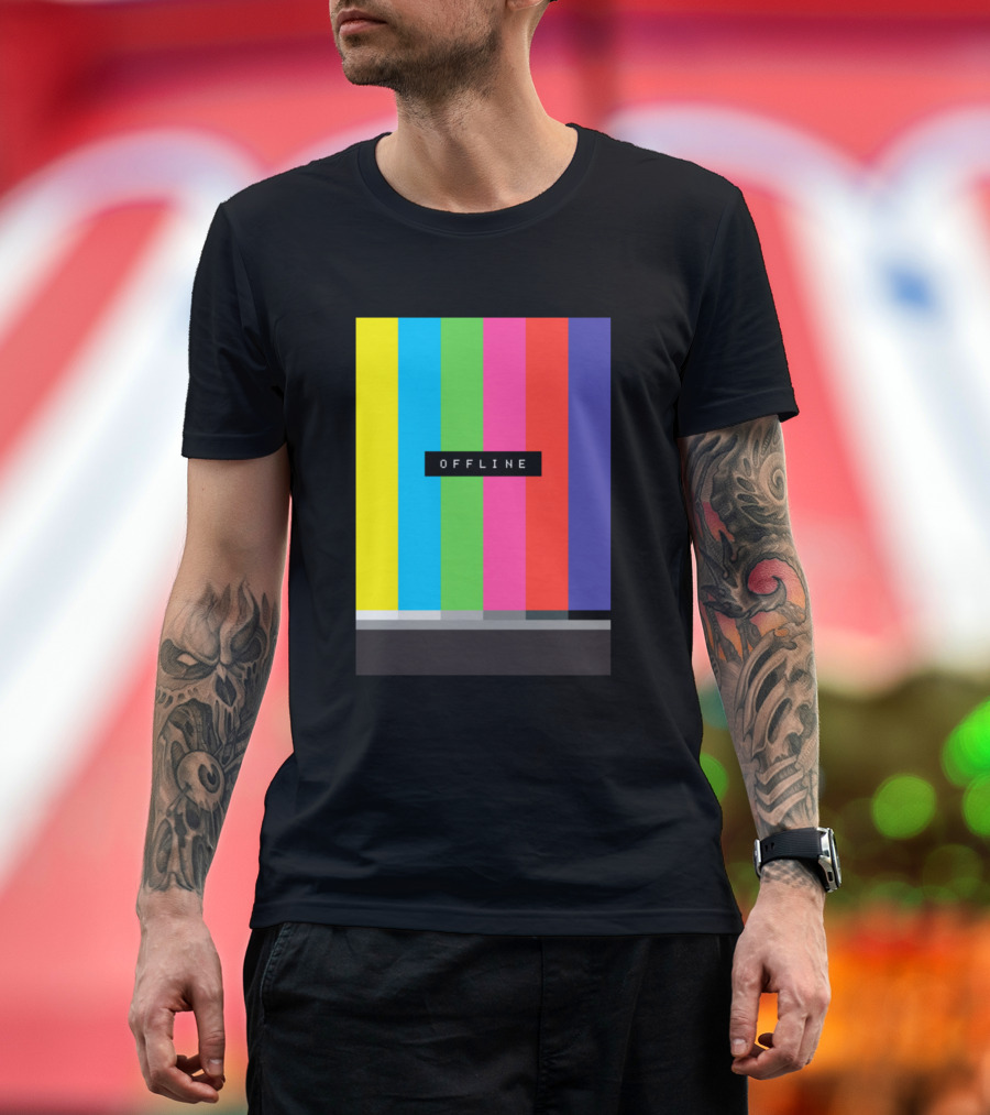 Error Offline Colorful Modern Art Test T-Shirt