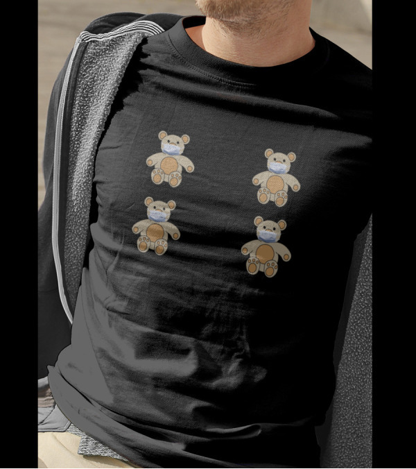Four Bears In Masks Social Distancing T-Shirt