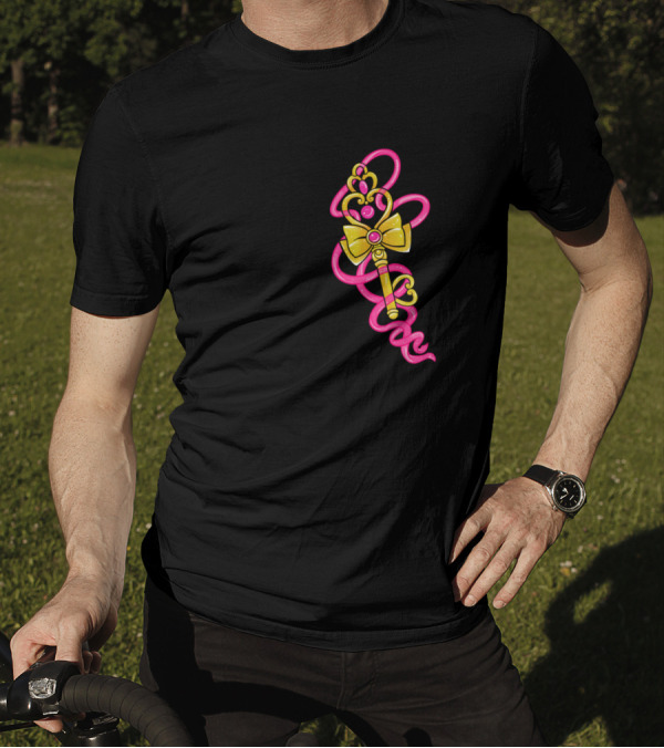 Magical Space Time Key Wand With Pink T-Shirt