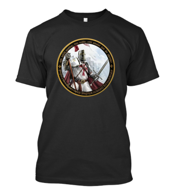 Templar Knight Sword Armor Medieval Crusader Emblem T-Shirt
