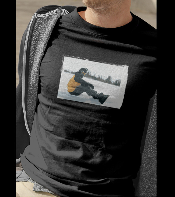 Snowboarder Sitting In Snow After Challenging Track T-Shirt
