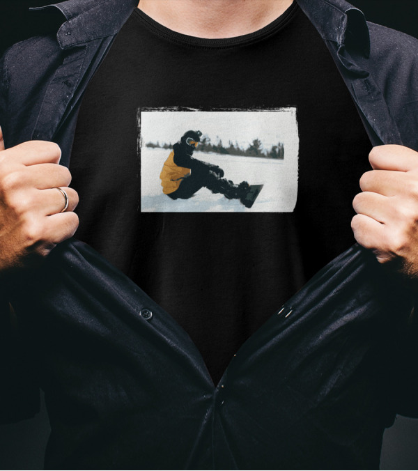 Snowboarder Sitting In Snow After Challenging Track T-Shirt