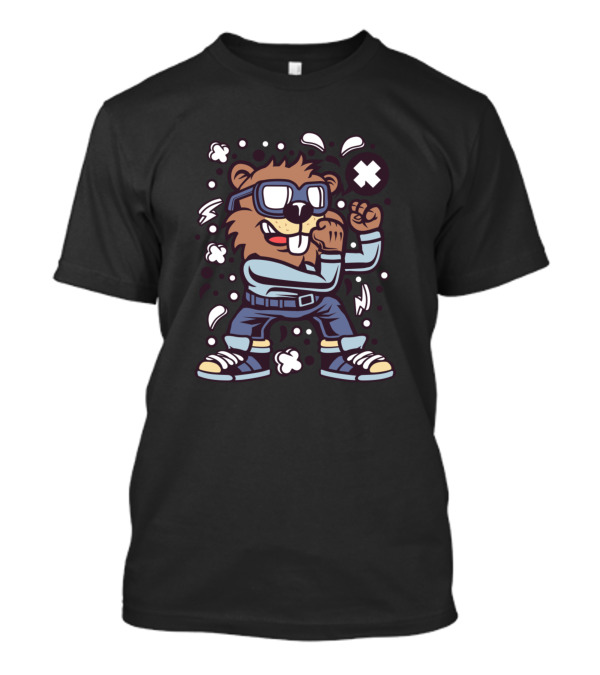 Beaver Fighter Boxing Hero For Animated Characters Comics T-Shirt
