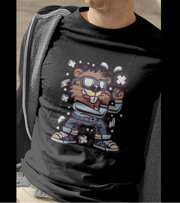 Beaver Fighter Boxing Hero For Animated Characters Comics T-Shirt