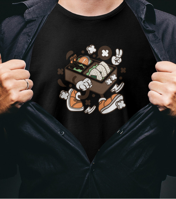 Bento For Animated Characters Comics And Pop Culture Classic Cartoon Style Bento Characters T-Shirt
