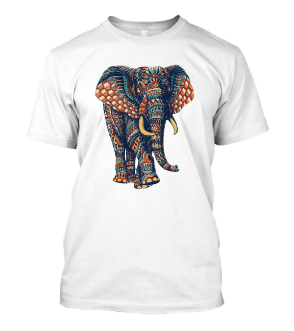 Ornate Colorful Elephant Intricate Detail Version T-Shirt