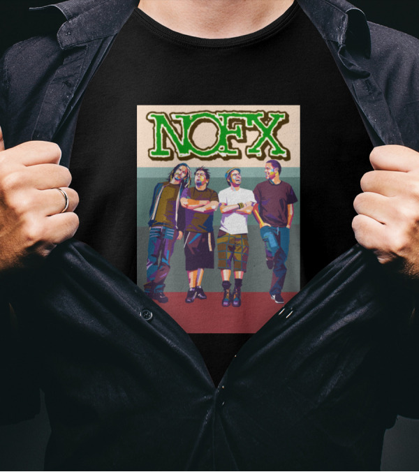 NOFX Band Colorful Pop Art Members Standing T-Shirt