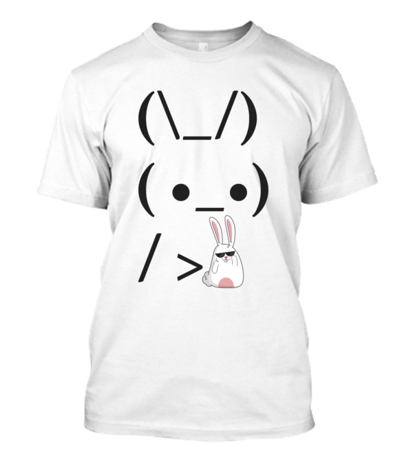 Ascii Bunny Cool Shades Rabbit Trend Challenge T-Shirt