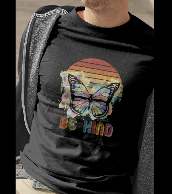 Be Kind Retro Sunset Butterfly T-Shirt