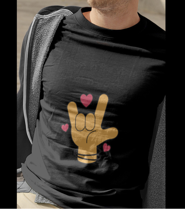 Trust In The Vibes Not In Words Hand Gesture With Hearts T-Shirt