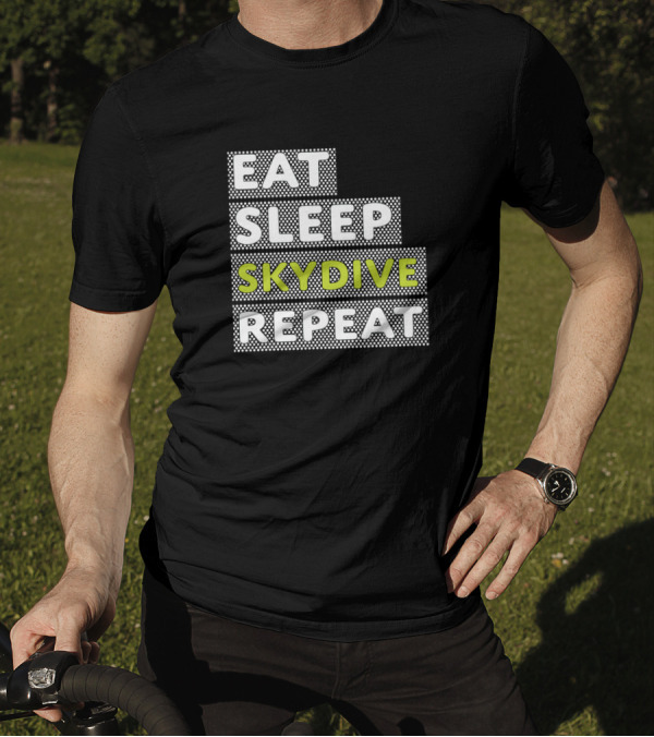 Eat Sleep Skydive Repeat Parachute Humor Skydiving T-Shirt