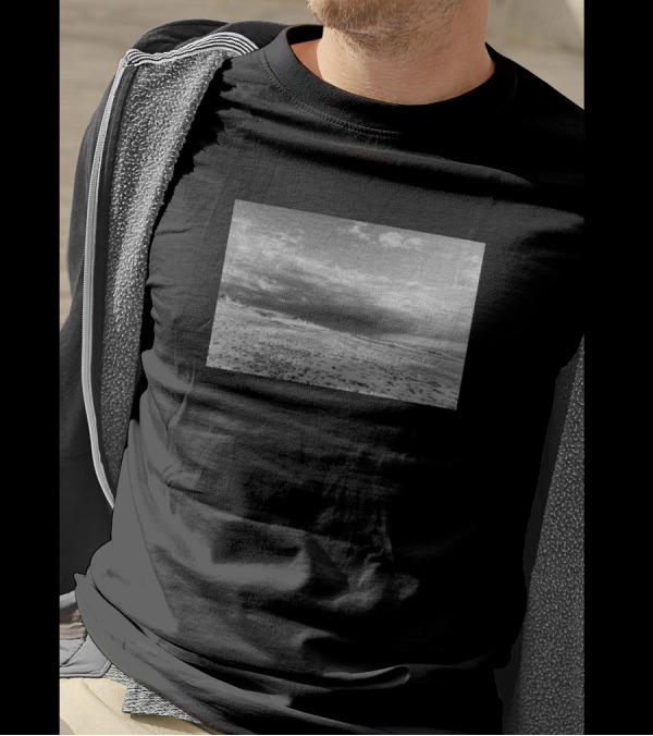 Thunderstorm Passing By Cloudy Sky Hvide Sande Beach Landscape T-Shirt