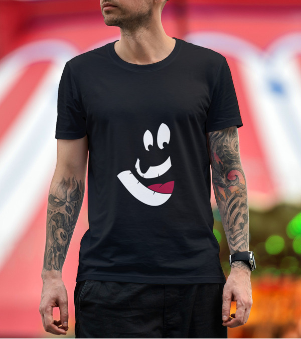 Premium T-Shirt: Genie Face Grinning Expression T-Shirt Genie Face Grinning Expression T-Shirt