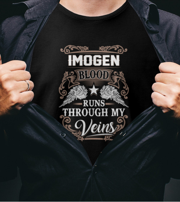 Imogen Blood Runs Through My Veins Wings And Star T-Shirt