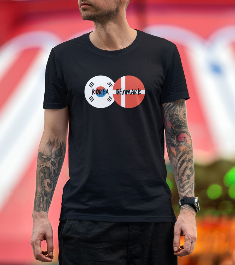 Korea Denmark Korean Danish Flag Fusion T-Shirt